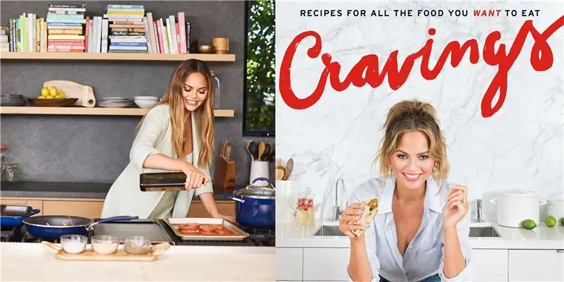 Chrissy Teigen cozinhando