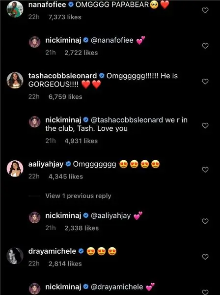 Comentaris d'Instagram de Nicki Minaj