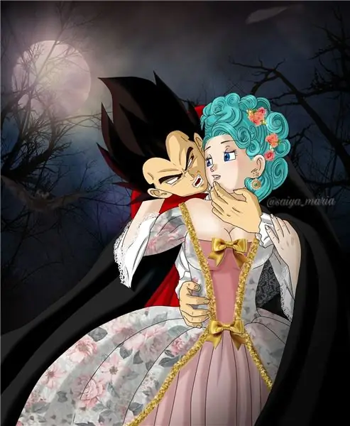 Bulma Vegeta Vampiro Cosplay Fan Art