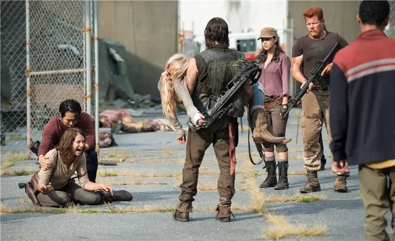 Maggie, Glenn, Daryl, Beth, Rosita, Abraham i Noah w piątym sezonie