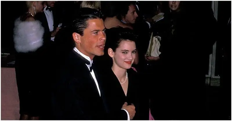 Rob Lowe e Winona Ryder no Globo de Ouro